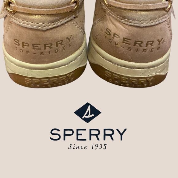 Sperry Angelfish Perf Stripe Boat Shoes 5.5 - Picture 3 of 4